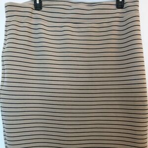 Olivia blue beige& black stripe pencil…